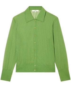 FRAME Long-Sleeved Blended Cardigan - Green