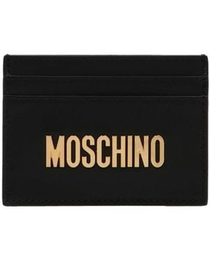 Moschino Logo Plaque Cardholder - Black