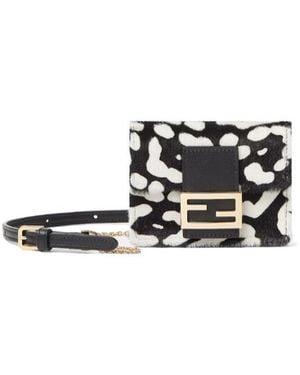Fendi Cavallino Card Holder - White