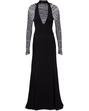 Christopher Esber Semi-Transparent Design Dress - Black
