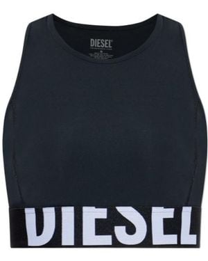 DIESEL Sibilla-D-Pop Logo-Band Top - Black