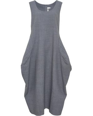 Comme des Garçons Pinstripe Flared Dress - Blue