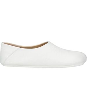 MM6 by Maison Margiela Pebbled-Leather Loafers - White