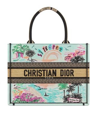 Dior St-Tropez Souvenir Medium Book Tote - Green