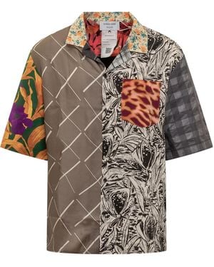 Marine Serre Patchwork Bowling Shirt - Multicolour
