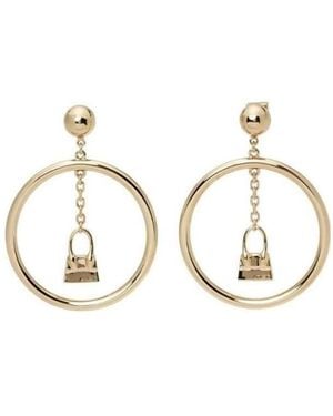 Jacquemus Chiquito Pendant Hoop Earrings - White
