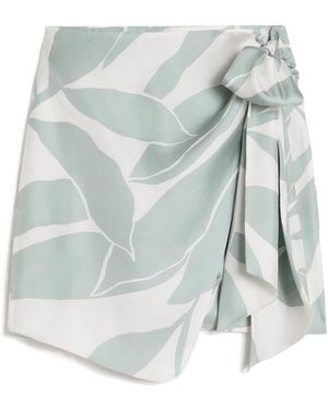 Max Mara Floral-Print Skirt - Blue