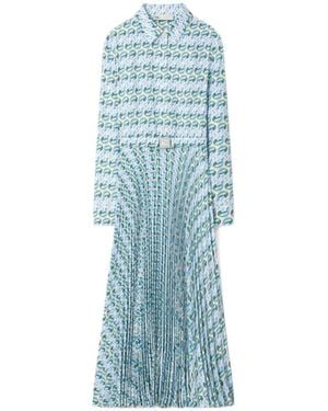 Tory Burch Graphic Printed Midi Dress - Blue