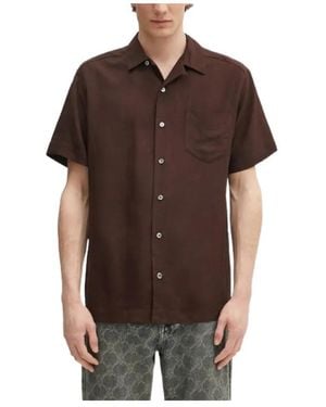 A.P.C. Short-Sleeve Pocket Shirt - Brown