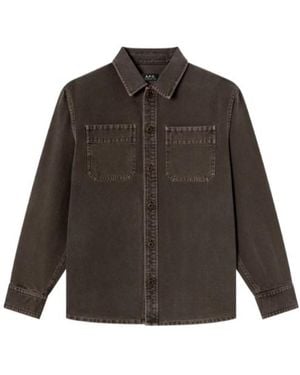 A.P.C. Noah Canvas Overshirt - Brown