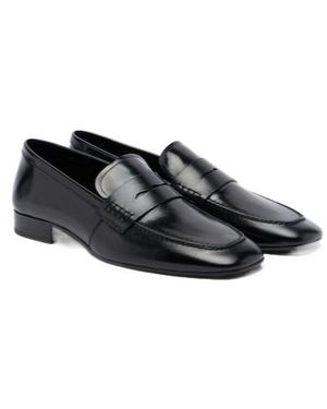 Dries Van Noten Leather Penny Loafers - Black