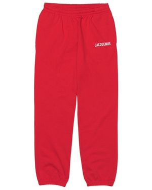 Jacquemus Le Jogging Organic-Cotton Track Pants - Red