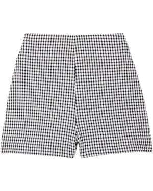 Rohe Gingham Seersucker Shorts - Grey
