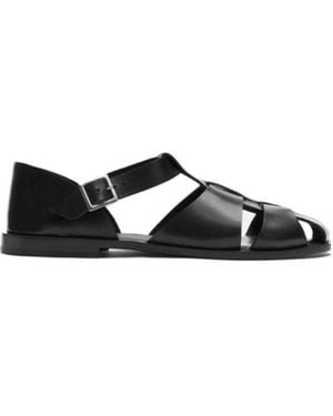 SCAROSSO Apollo Buckle-Fastened Sandals - Black