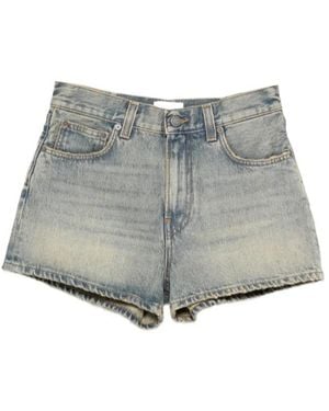 Haikure Brut High-Waisted Denim Shorts - Grey