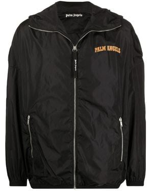 Palm Angels Logo Print Lightweight Jacket - Black