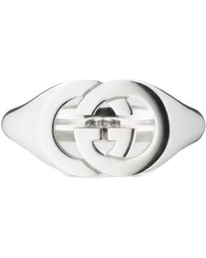 Gucci Interlocking Signet Ring - Metallic