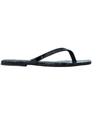 TOTEME Crocodile-Embossed Flip Flops - Multicolour