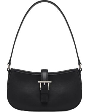McQueen T-Bar Mini Shoulder Bag - Black
