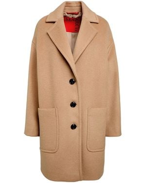 MAX&Co. Stylish And Minimalist Single-Breasted Coat - Natural
