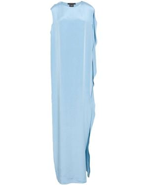Max Mara Minimal Satin Maxi Dress - Blue