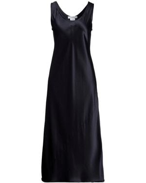 Max Mara Solid-Color Satin Slip Dress - Black