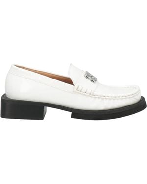 Ganni Shiny Loafers - White