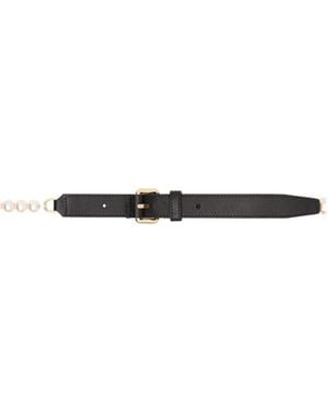 Moschino Embellished Belt - White