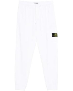 Stone Island Drawstring-Waist Trousers - White
