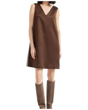 Brunello Cucinelli Sleeveless Mini Dress - Brown