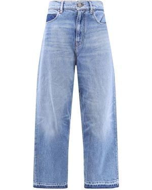 Pinko High-Rise Straight-Leg Jeans - Blue
