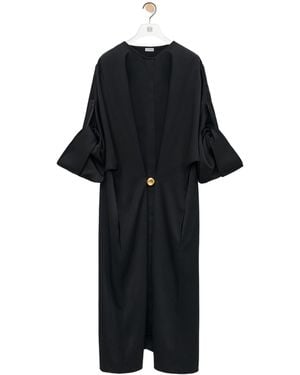 Loewe Round-Neck Pebble Midi Dress - Black