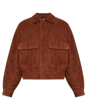 Balmain Zipped Overshirt Jacket - Brown