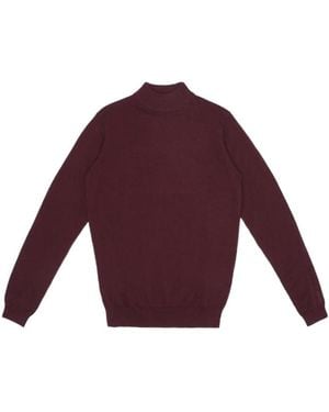 KARL LAGERFELD Long-Sleeved Knitted Pullover - Purple