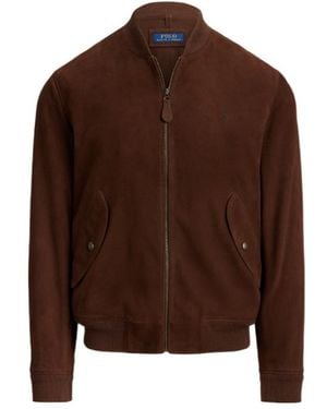 Polo Ralph Lauren Zipped Bomber Jacket - Brown