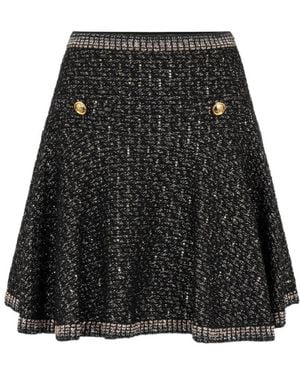 Giambattista Valli Tweed Flared Mini Skirt - Black