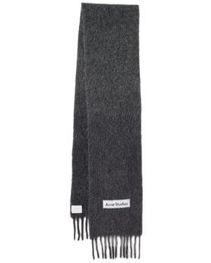 Acne Studios Vally Dip Dye Alpaca Blend Scarf - Black