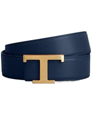 Tod's T Timeless Reversible Belt - Blue