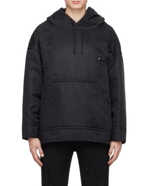 Valentino Drawstring Long-Sleeved Hooded Jacket - Black