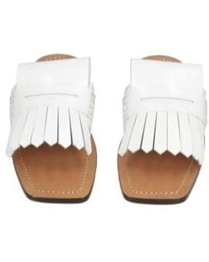 Marni Simple Leather Sandals - White