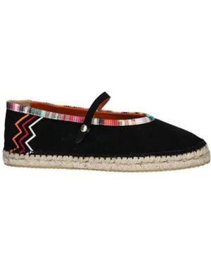 Missoni Zigzag-Print Espadrilles - Black