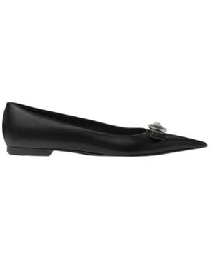 Versace Medusa Pointed Ballet Flats - Black