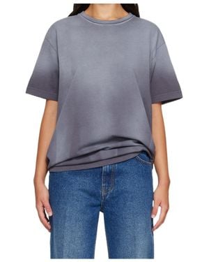 Mugler Short-Sleeve Crew Neck T-Shirt - Blue