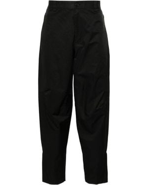 Lanvin Tapered-Cut Logo Patch Biker Trousers - Black
