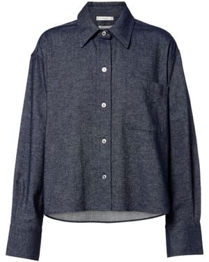 Vince Cotton And Linen Chambray Shirt - Blue