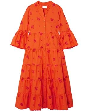 Erdem Laminated Dress - Red