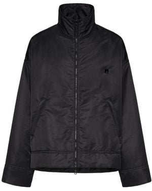 Valentino Stud Detailed Zip-Up Jacket - Black