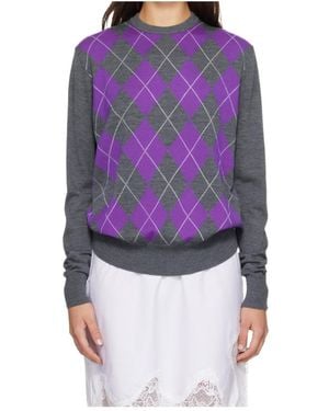 GIMAGUAS Argyle Jumper - Purple