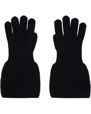 Yohji Yamamoto Knitted Cuffs Gloves - Black