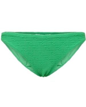 Alexander Wang Texture Logo Jersey Bikini Bottoms - Green
